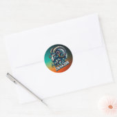 Horoscoop astrologisch teken Steenbok Ronde Sticker (Envelop)