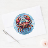Horoscoop Astrologisch Teken voor Kreeft Ronde Sticker (Envelop)