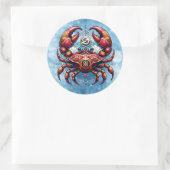 Horoscoop Astrologisch Teken voor Kreeft Ronde Sticker (Tas)