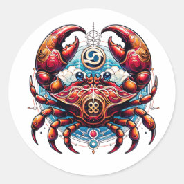 Horoscoop Astrologisch Teken voor Kreeft Ronde Sticker
