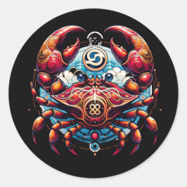 Horoscoop Astrologisch Teken voor Kreeft Ronde Sticker