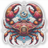 Horoscoop Astrologisch Teken voor Kreeft Sticker (Voorkant)