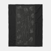 horoscoop, dierenriem, astrologie, sterren, vissen fleece deken (Voorkant)