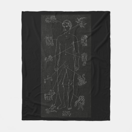 horoscoop, dierenriem, astrologie, sterren, vissen fleece deken (Voorkant)