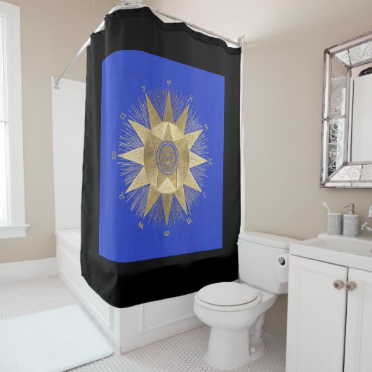 Horoscoop, dierenriem, astrologie, vissen, hekseri douchegordijn (In situ)