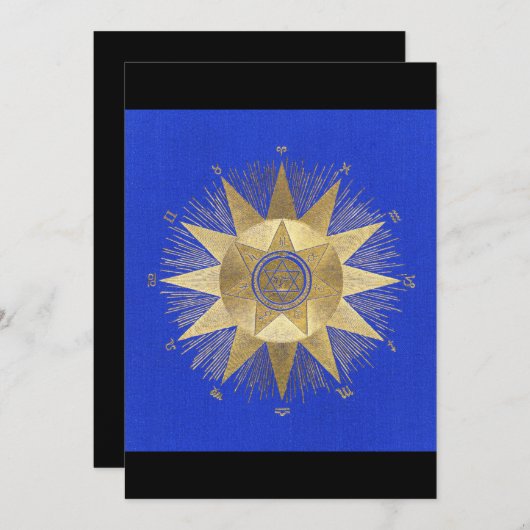 Horoscoop, dierenriem, astrologie, vissen, hekseri kaart (Voorkant / Achterkant)