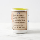 Horoscoop: LEO (rating G) Tweekleurige Koffiemok (Center)