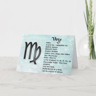 Horoscoop Maagd Verjaardag Kaart