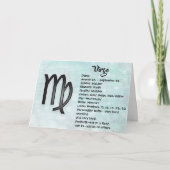 Horoscoop Maagd Verjaardag Kaart (Voorkant)