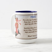 Horoscoop: PISCES (G-rating) Tweekleurige Koffiemok (Voorkant links)