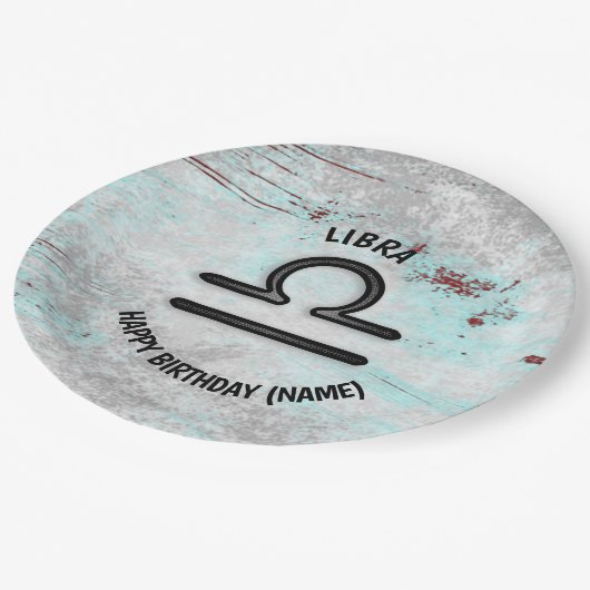 Horoscoop Sign Libra Astrology Zodiac Papieren Bordje (Gekanteld)