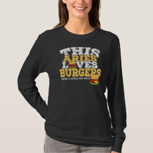 Horoscoop sterrenbeeld Ram houdt van hamburgers T-shirt