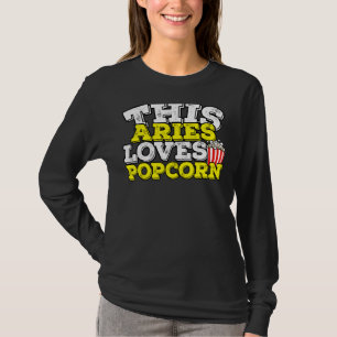 Horoscoop sterrenbeeld Ram houdt van popcorn T-shirt