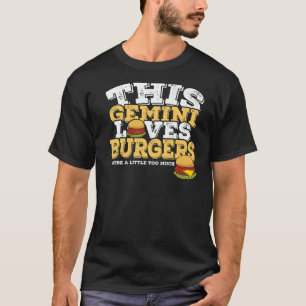 Horoscoop sterrenbeeld Tweelingen houdt van hambur T-shirt