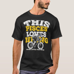 Horoscoop sterrenbeeld Vissen houdt van fietsen T-shirt