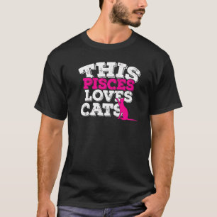 Horoscoop Sterrenbeeld Vissen Houdt Van Katten T-shirt