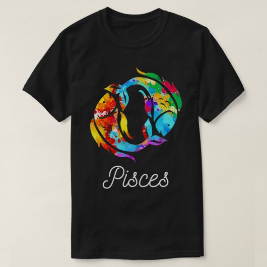 Horoscoop Sterrenbeeld Vissen T-shirt (Design voorkant)