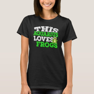 Horoscoop sterrenbeeld Waterman houdt van kikkers T-shirt