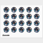 Horoscoop Sterrenbeeld Waterman Symbool Ronde Sticker (Vel)
