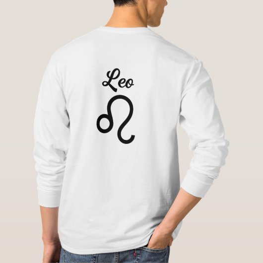 Horoscoop teken Leo Leeuw Symbool T-shirt (Achterkant)