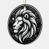 Horoscoop Teken Leo Symbool en Eigenschappen Keramisch Ornament (Links)