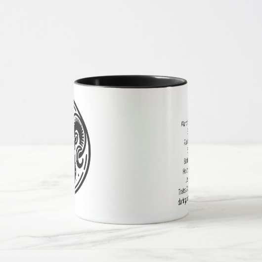 Horoscoop Teken Ram Symbool en Eigenschappen Mok (Midden)