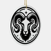 Horoscoop teken Ram Symbool en eigenschappen Mok Keramisch Ornament (Rechts)