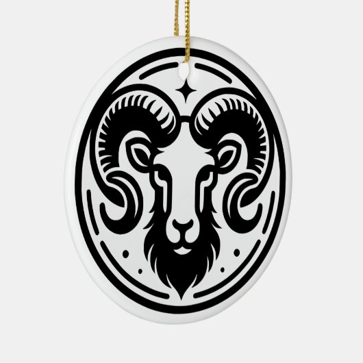 Horoscoop teken Ram Symbool en eigenschappen Mok Keramisch Ornament (Rechts)