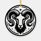 Horoscoop teken Ram Symbool en eigenschappen Mok Keramisch Ornament (Voorkant)