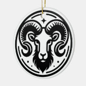 Horoscoop teken Ram Symbool en eigenschappen Mok Keramisch Ornament (Links)