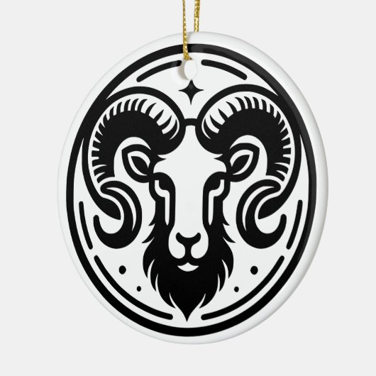 Horoscoop teken Ram Symbool en eigenschappen Mok Keramisch Ornament (Links)