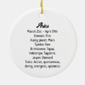 Horoscoop teken Ram Symbool en eigenschappen Mok Keramisch Ornament (Achterkant)