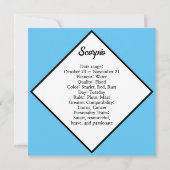 Horoscoop Teken Schorpioen Astrologie Verjaardag Kaart (Achterkant)