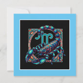 Horoscoop Teken Schorpioen Astrologie Verjaardag Kaart (Voorkant)