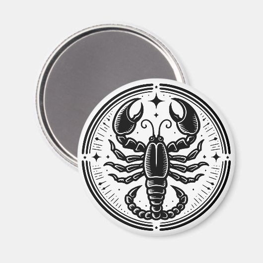 Horoscoop Teken Schorpioen Symbool Magneet (Voorkant / Achterkant)