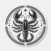 Horoscoop Teken Schorpioen Symbool Magneet (Voorkant)