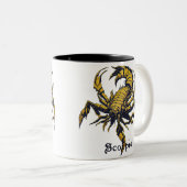Horoscoop teken Schorpioen Tweekleurige Koffiemok (Voorkant rechts)