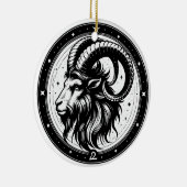 Horoscoop Teken Steenbok Symbool en Eigenschappen Keramisch Ornament (Rechts)