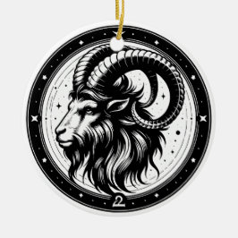 Horoscoop Teken Steenbok Symbool en Eigenschappen Keramisch Ornament