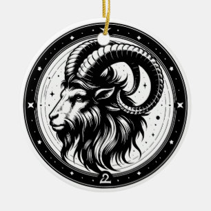 Horoscoop Teken Steenbok Symbool en Eigenschappen Keramisch Ornament