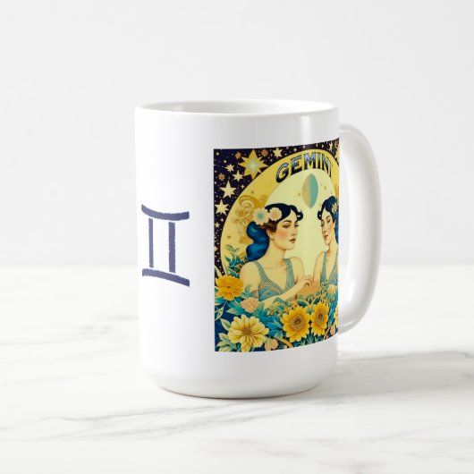 Horoscoop Teken Tweelingen Celestial Koffiemok (Voorkant rechts)