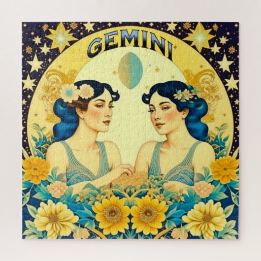 Horoscoop Teken Tweelingen Celestial Legpuzzel (Verticaal)