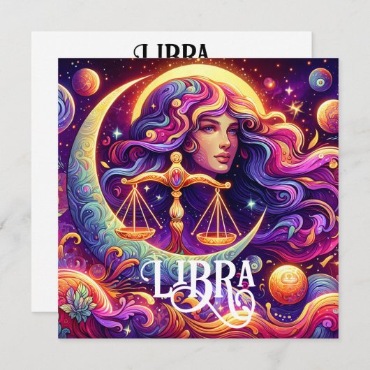 Horoscoop Teken Weegschaal Zodiac Etherische Mysti (Voorkant / Achterkant)