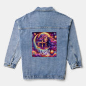 Horoscoop Teken Weegschaal Zodiac Etherische Mysti Denim Jacket (Achterkant)
