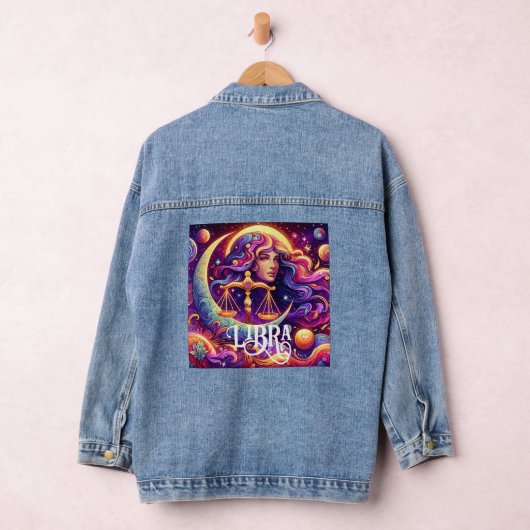 Horoscoop Teken Weegschaal Zodiac Etherische Mysti Denim Jacket (Hangar)