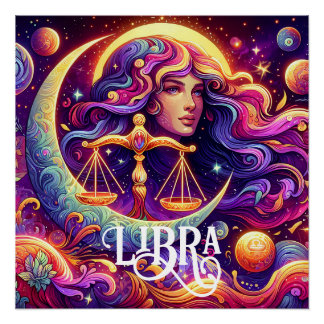 Horoscoop Teken Weegschaal Zodiac Etherische Mysti Perfect Poster