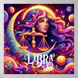 Horoscoop Teken Weegschaal Zodiac Etherische Mysti Poster