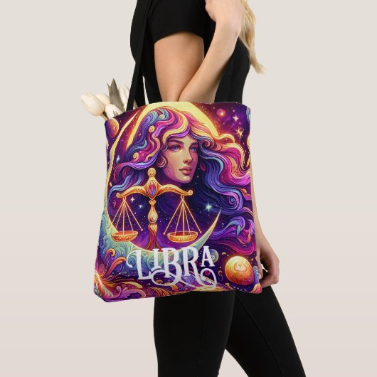 Horoscoop Teken Weegschaal Zodiac Etherische Mysti Tote Bag (Dichtbij)