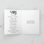 Horoscoop teken Weegschaal Zodiac Etherische Verja Kaart (Binnen)