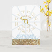 HOROSCOOP ~ Verjaardag Wenskaart Schorpioen Kaart (Gele Bloem)